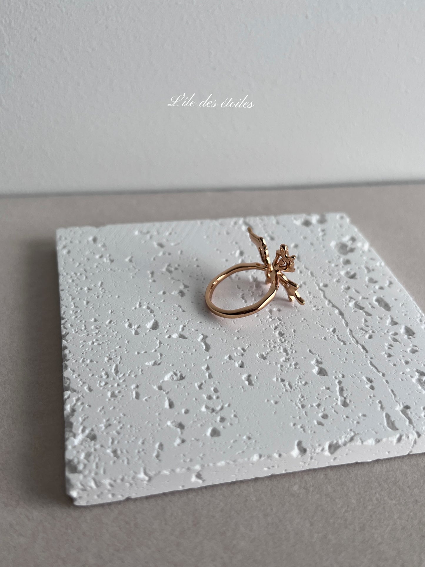 Bague en argent à motif de papillon