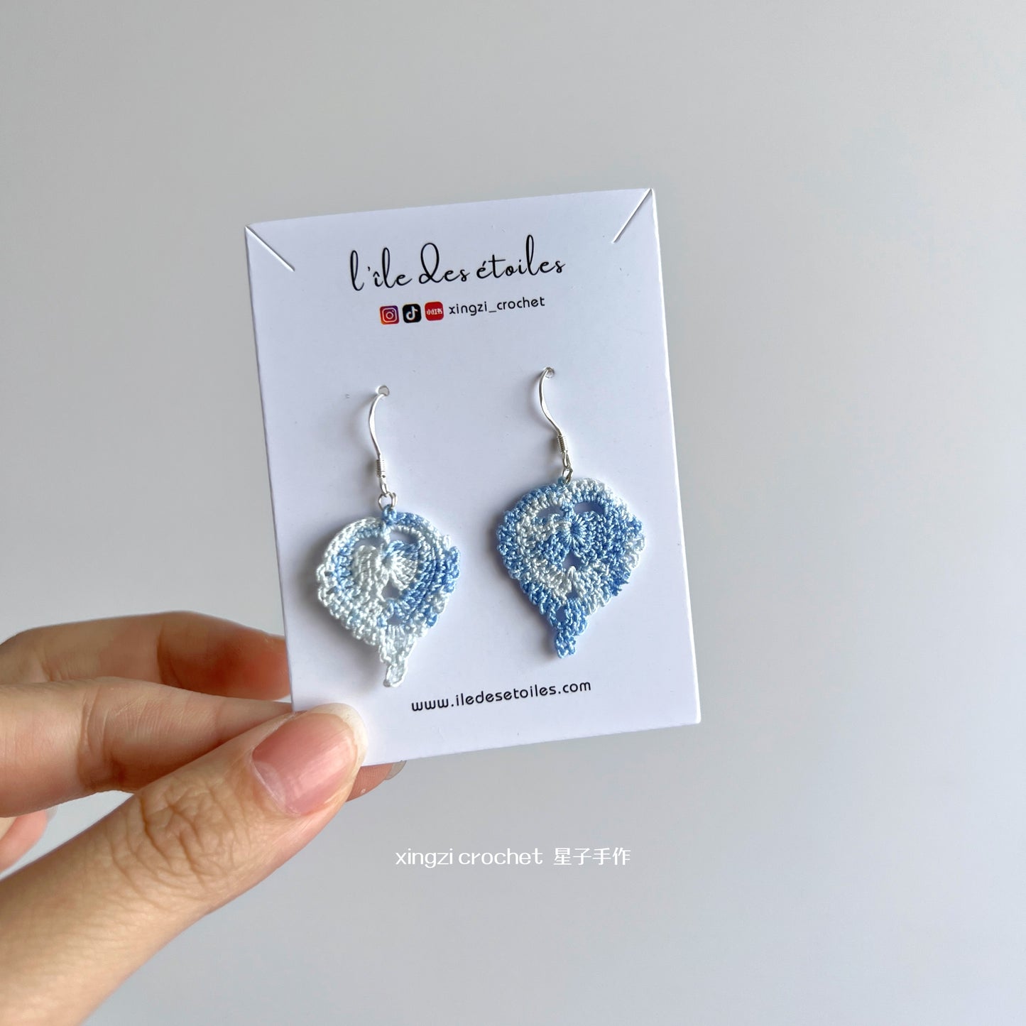 Boucles d'oreilles micro crochet en différents motifs