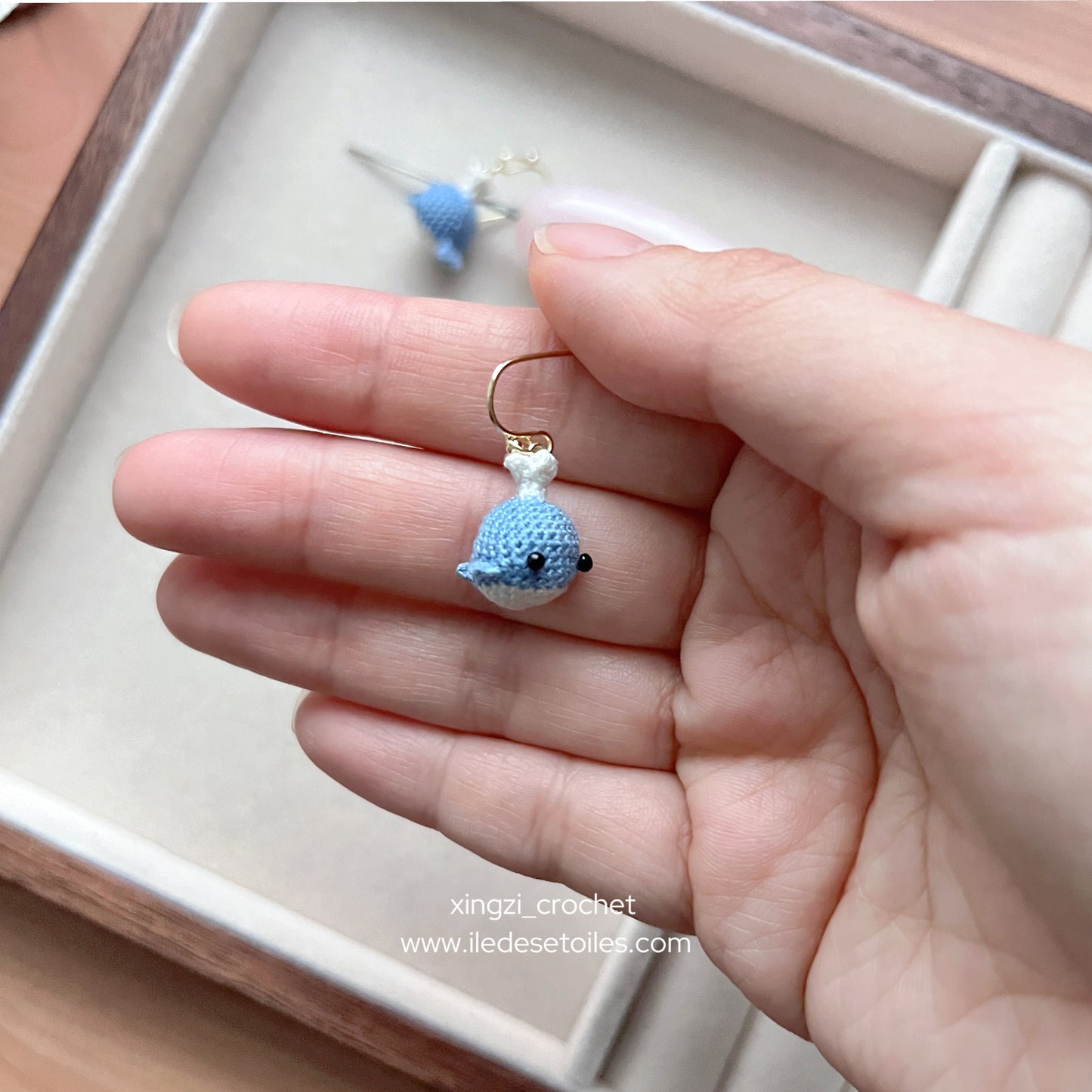 Boucles d'oreilles et bracelets de la collection Animal / Baleine, lapin, chat et panda