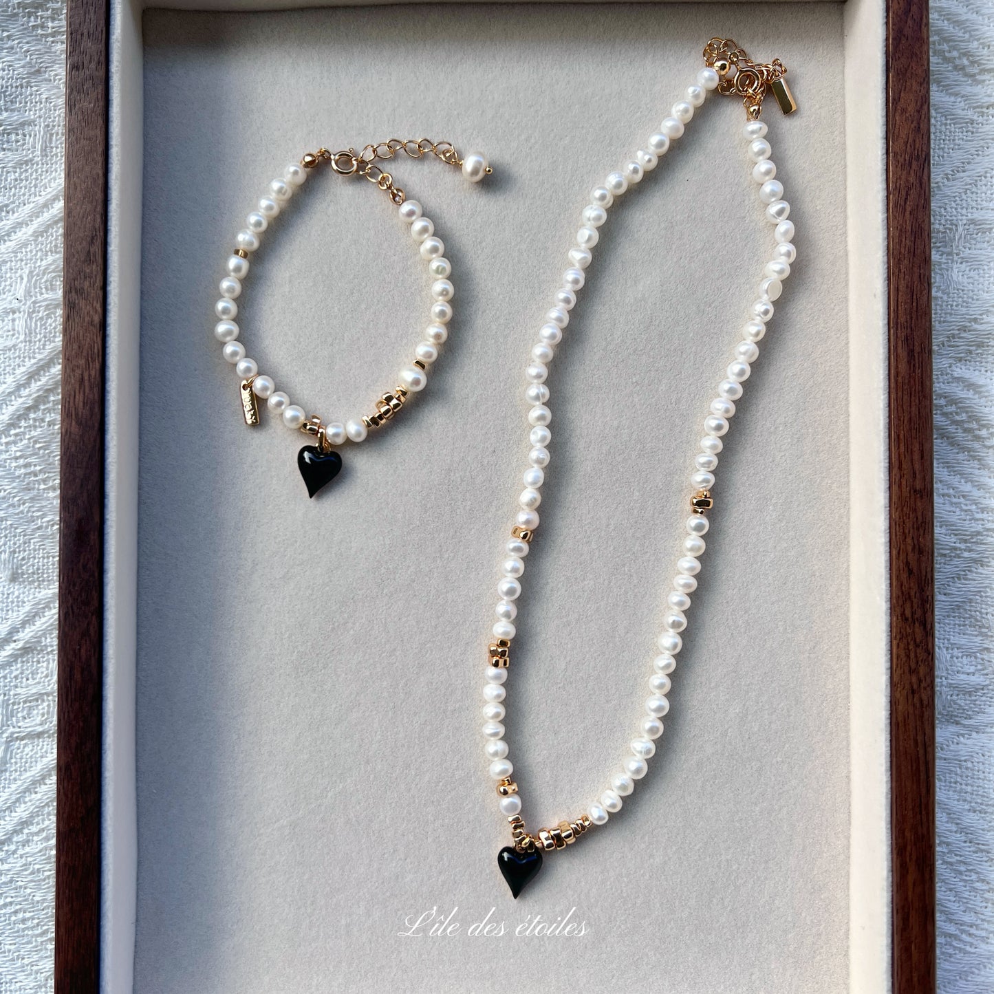 Parure collier et bracelet Alice
