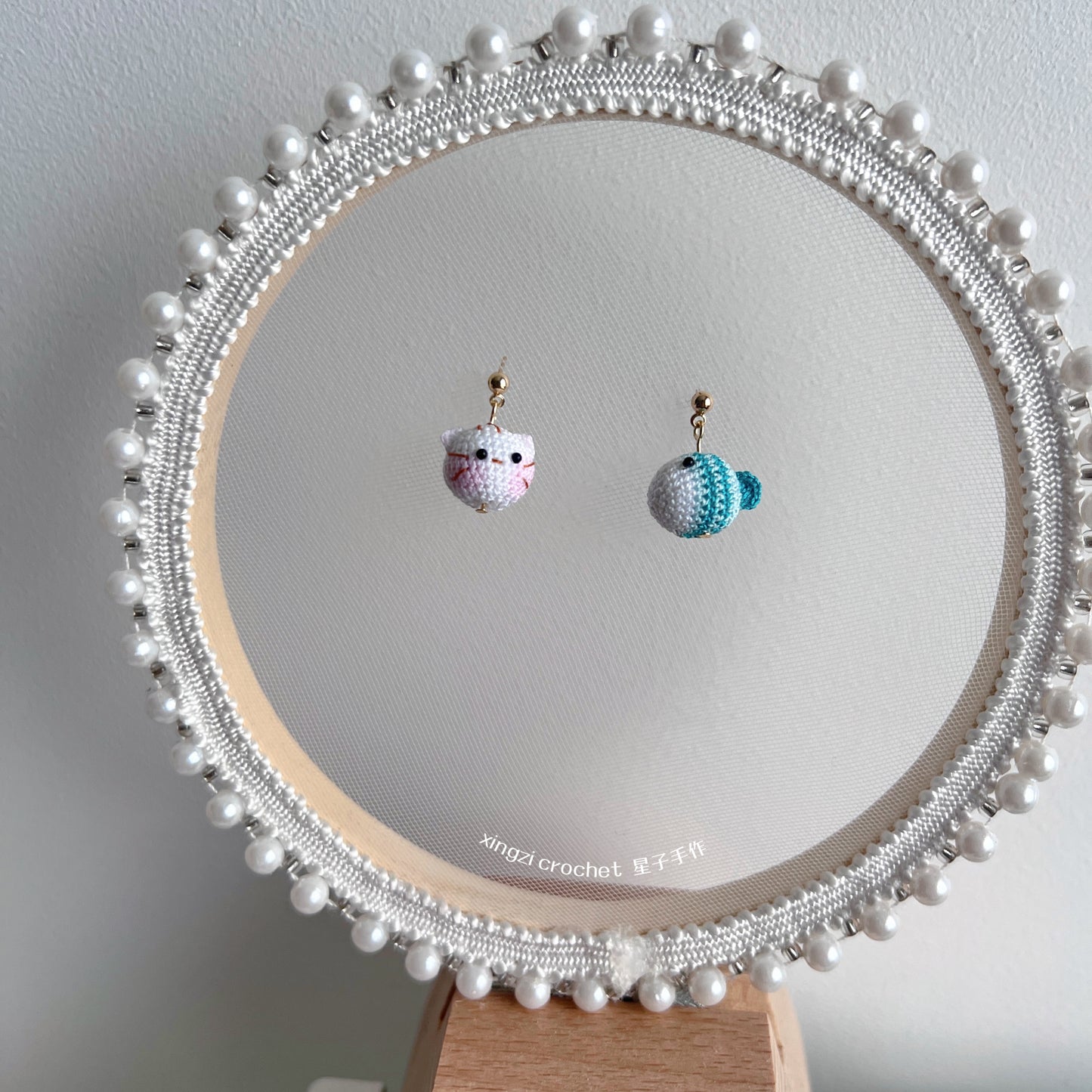 Boucles d'oreilles et bracelets de la collection Animal / Baleine, lapin, chat et panda