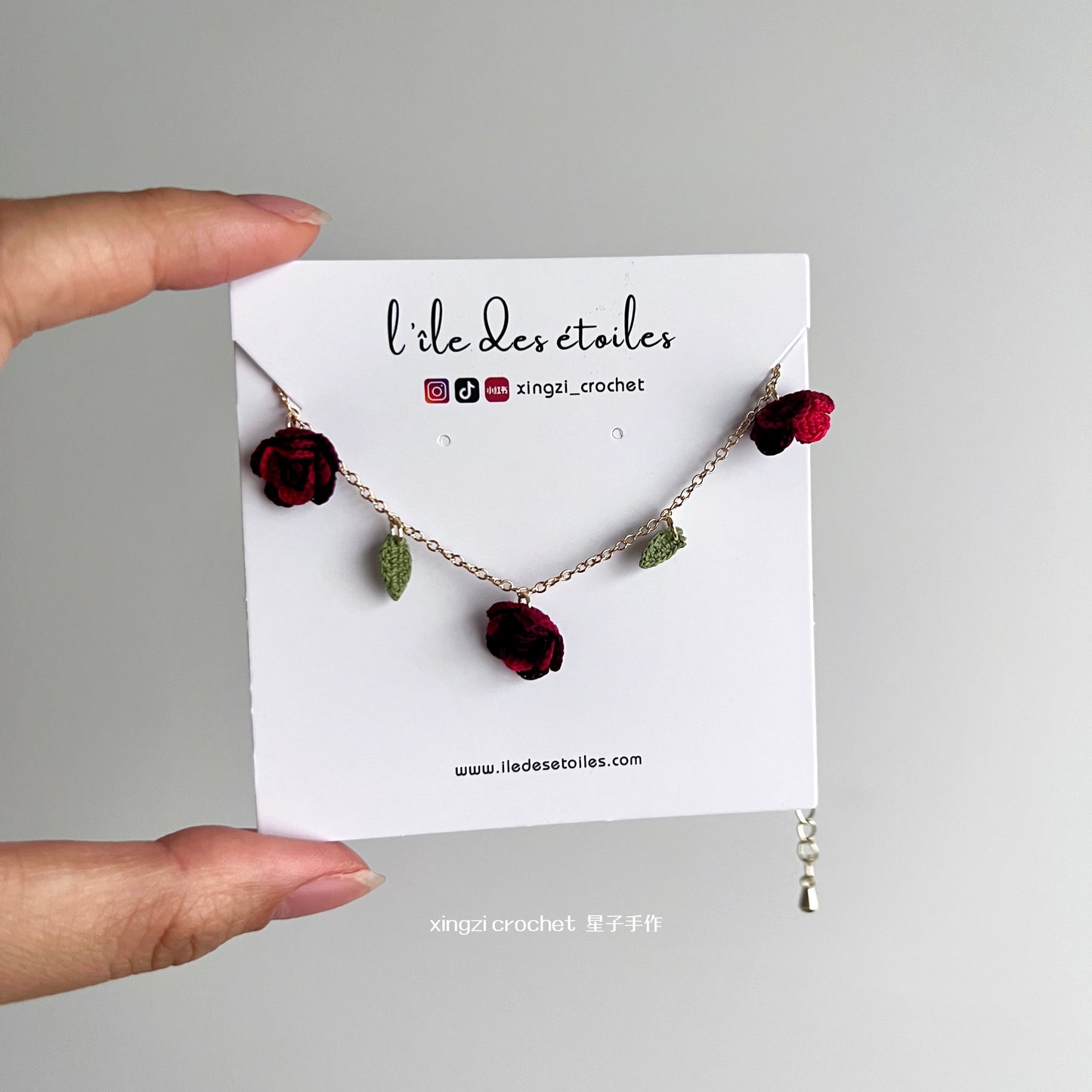 Bracelet micro crochet fleurs, tournesol/rose