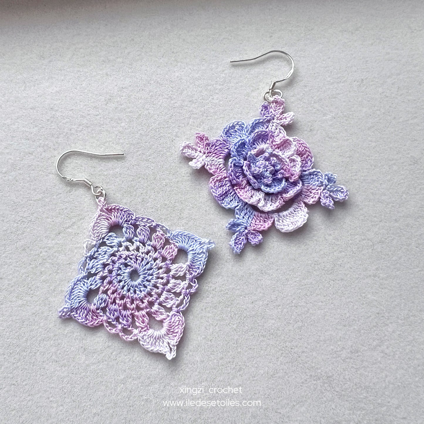 Beaux motifs délicats en micro crochet