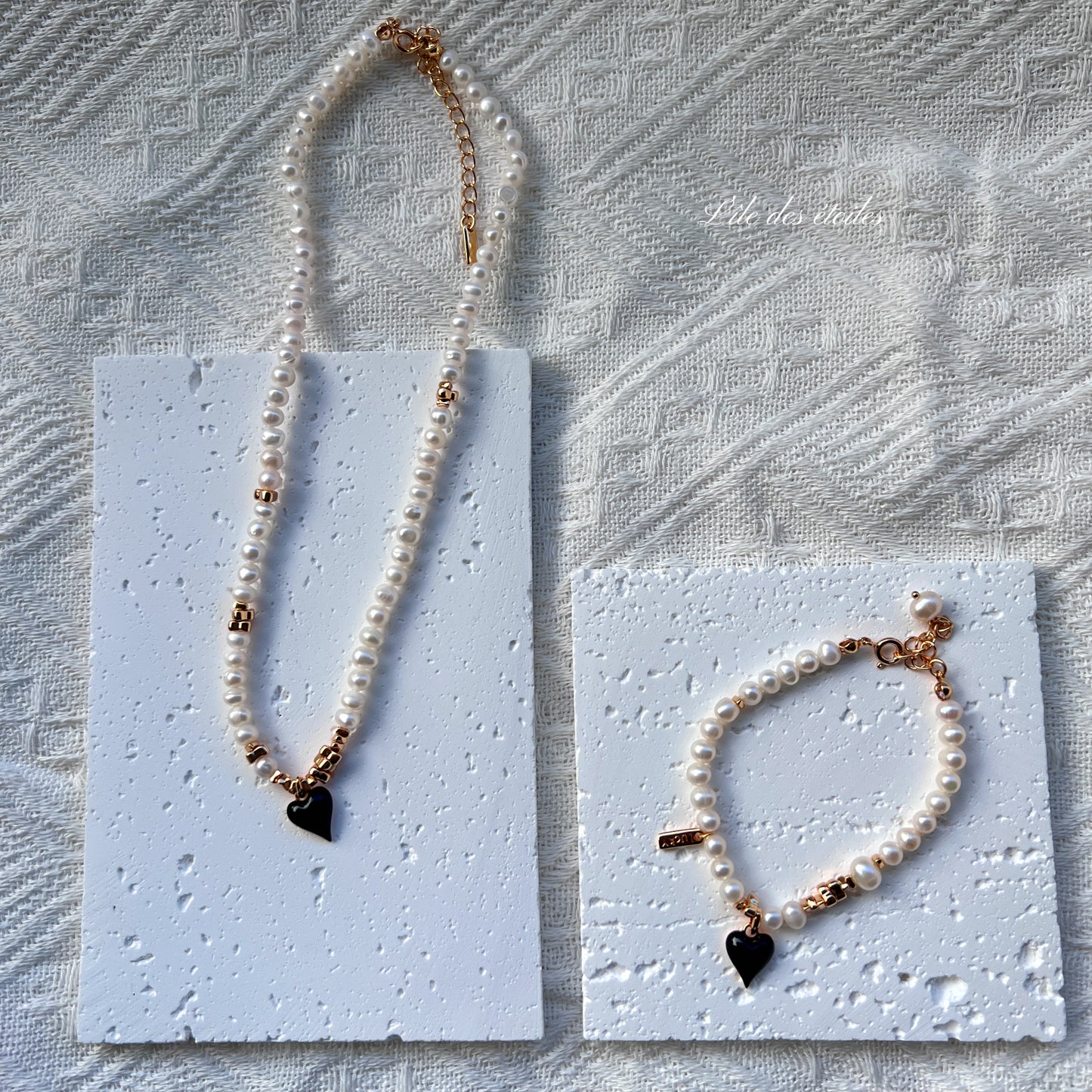 Parure collier et bracelet Alice