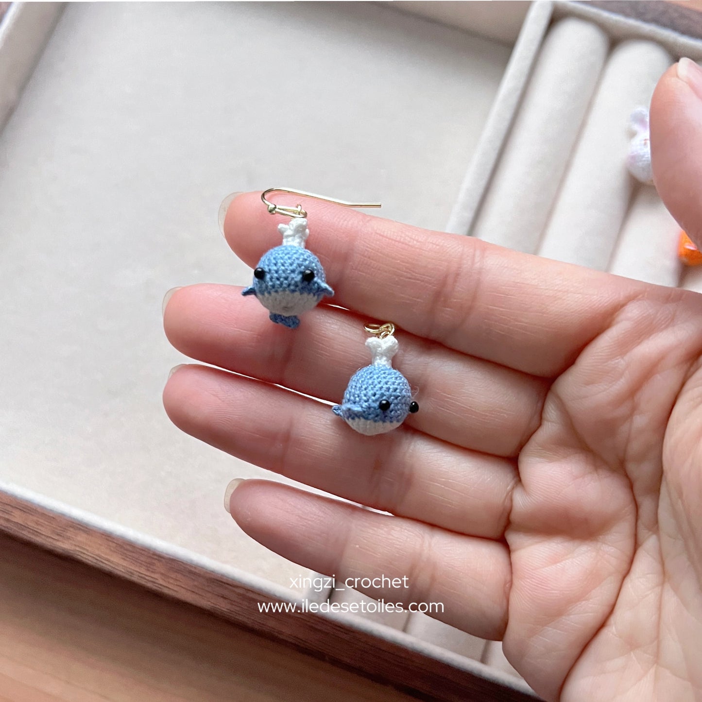 Boucles d'oreilles et bracelets de la collection Animal / Baleine, lapin, chat et panda