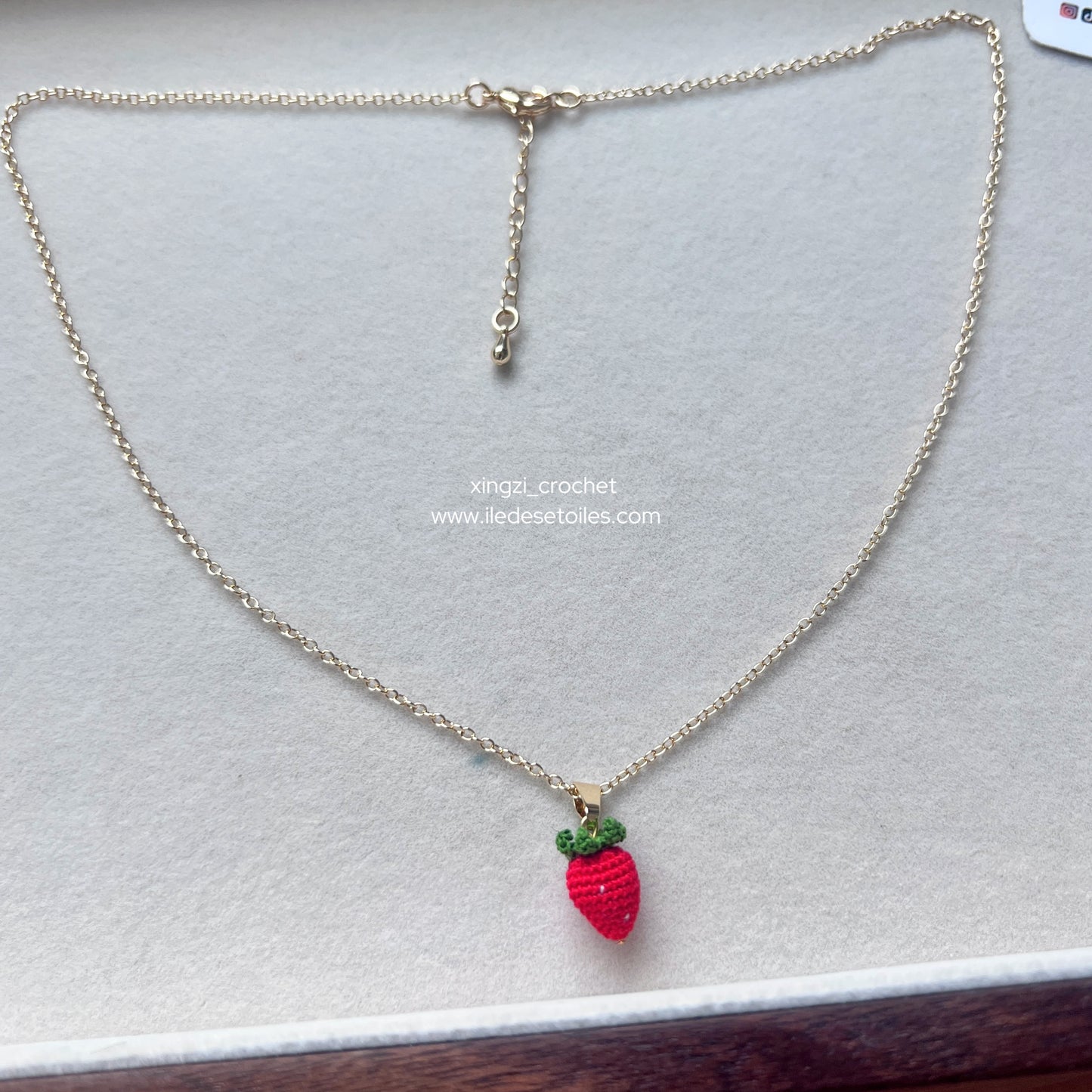 Boucles d'oreilles/Collier micro crochet fruits Myrtille Orange Fraise Pêche Citron